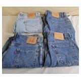 Men's Levi 505 Jeans, 4 Pairs