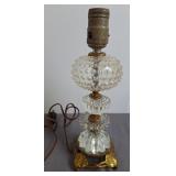 Clear Glass Hobnail Dresser Lamp
