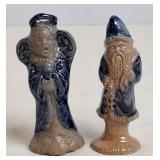 Rowe Pottery Works Santa & Angel Ornament