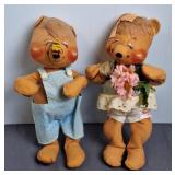 Annalee 'Boy w/Bee & Girl w/Flowers'