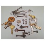 Skeleton Keys, 1951 Indiana Key Tag & Misc. Keys