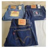 Men's Levi Jeans, 3 Pairs