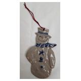 Rowe Pottery Works Snowman Ornament
