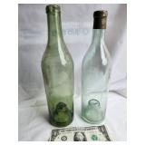 Wine Bottles, antiques, (2)