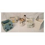 Planters, ceramic, porcelain (7)
