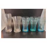 Coke & Budweiser drinking glasses