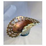 Fenton Carnival Glass candy dish