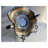 Fenton Carnival 2 handled bonbon dish