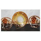 Western design plates, (3) 10.5' & 8' diameter