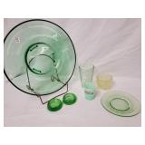 Green Glowing dish, cup, plate