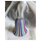 Bell, glass, striped bell shape,