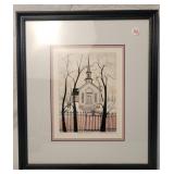 'White Church' Print, Signed & numbered