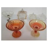 Glass Compotes, Covered Candy Dishes