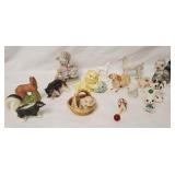 Animal Figurines, small, skunk, lamb