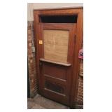Antique Ticket Door, Trim & Contents of Closet