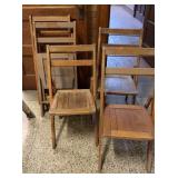 VTG Wooden Slat Folding Chairs