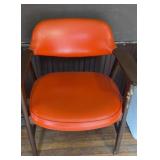 Pair of Mid-Century Modern Orange Chairs