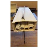 Rolls of White Paper/ Map Hook