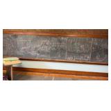 VTG Slate Chalkboard, Frame, And Baseboard