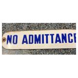 VTG Porcelain School Sign