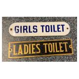 VTG Porcelain Sign/ Brass Sign