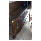 Cast Iron (?) Metal Stair Railing/ Wood Handrail