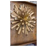 Gold Metal Starburst Wall Decor