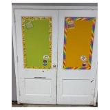 Double Closet Doors with Framework and Trim