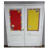 Double Closet Doors with Framework and Trim