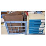 Plastic 6 Drawer File / Crate of Clipboards