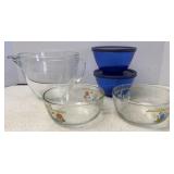 Anchor Large Measuring & Pyrex Covered Bowls