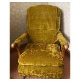 Mid Century Modern Velour Covered Rocker