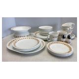 Vtg Corelle Butterfly Gold Dinnerware