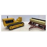Vtg Tonka Bulldozer & Ertl IH Wheat Drill