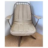 Mid Century Modern Swivel Spring Chair