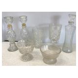 Large Flat of Clear Glass Stemware