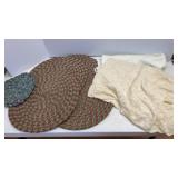 Woven Chair Pads & Lace Table Cloths