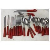 Vtg Bakelite Handled Flatware