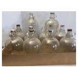 (10) Glass One Gal Jugs