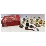 Antique Miniature Perfume Bottles & Chocolate Box