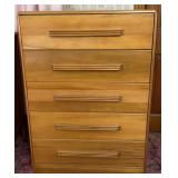Mid Century Modern Blonde Cherry Chest of Drawers