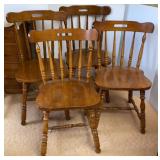 4 Solid Maple Dining Chairs