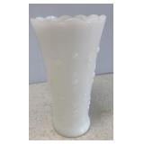 Vtg Milk Glass Vase