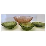 Colored Glass Serving Pieces