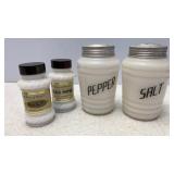 Vtg Hazel Atlas & Other Milk Glass S/P Shakers
