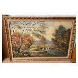 Vtg Framed Print 24x36