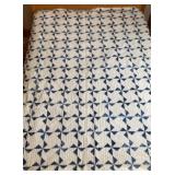 Antique Handmade Pin Wheel Quilt 78x75
