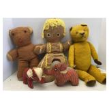 Antique Teddy Bears & Gingerbread Doll