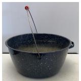 Large Speckled Enamel Pot