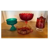 Colored Glass Candy Dishes